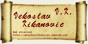 Vekoslav Kikanović vizit kartica